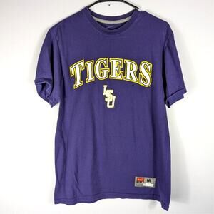 Nike LSU Tigers T-Shirt Men’s M Purple Standard Fit NCAA Graphic Tee Cotton
